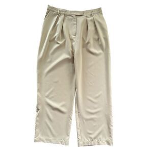 And Now This Pleated Trouser Pants Tan High Waist Cropped Extra Large